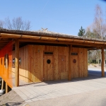 Covered fireplace – BBQ area