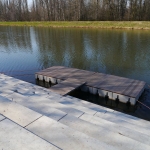 A pier on the bank of the Elbe