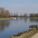 A pier on the bank of the Elbe