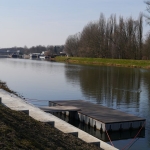 A pier on the bank of the Elbe