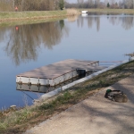 A pier on the bank of the Elbe