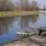 A pier on the bank of the Elbe